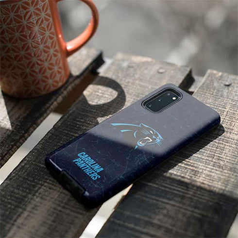 NFL Carolina Panthers Distressed Galaxy S20 Pro Case