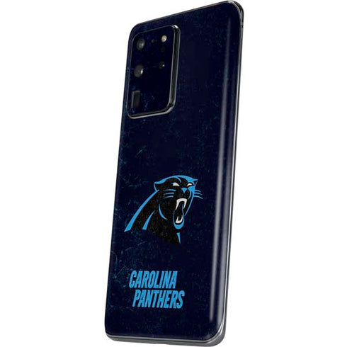 NFL Carolina Panthers Distressed Galaxy S20 Ultra 5G Skin