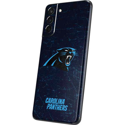 NFL Carolina Panthers Distressed Galaxy S21 5G Skin