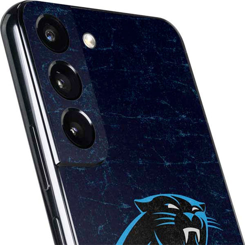 NFL Carolina Panthers Distressed Galaxy S22 Plus Skin