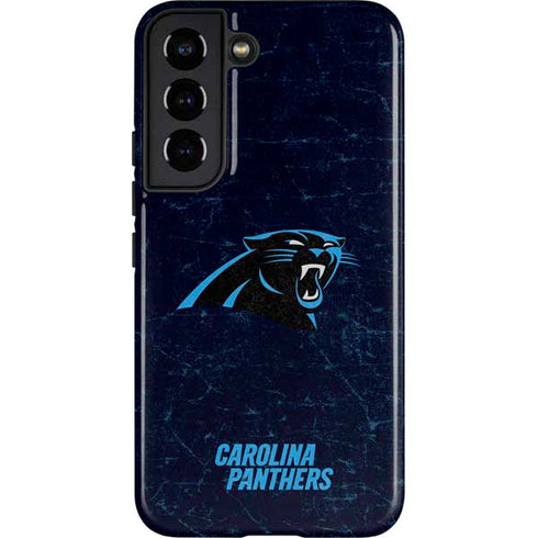 NFL Carolina Panthers Distressed Galaxy S22 Pro Case