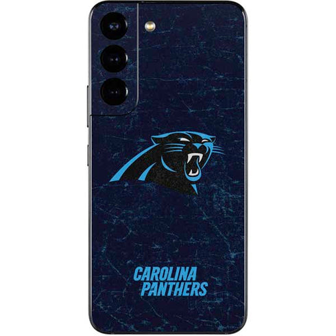 NFL Carolina Panthers Distressed Galaxy S22 Skin