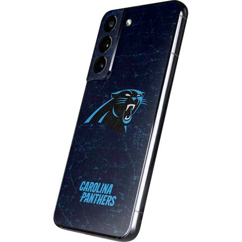 NFL Carolina Panthers Distressed Galaxy S22 Skin