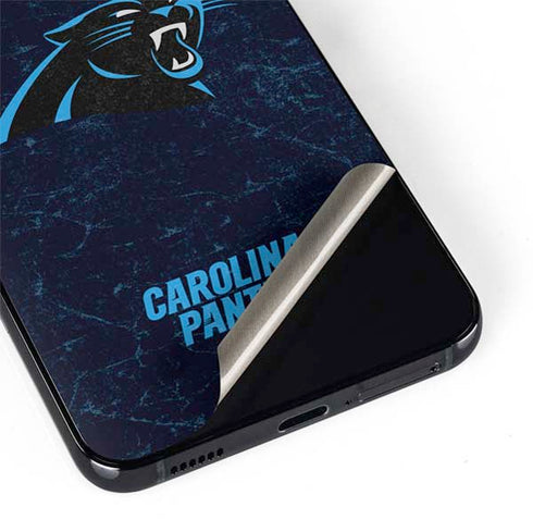 NFL Carolina Panthers Distressed Galaxy S22 Skin