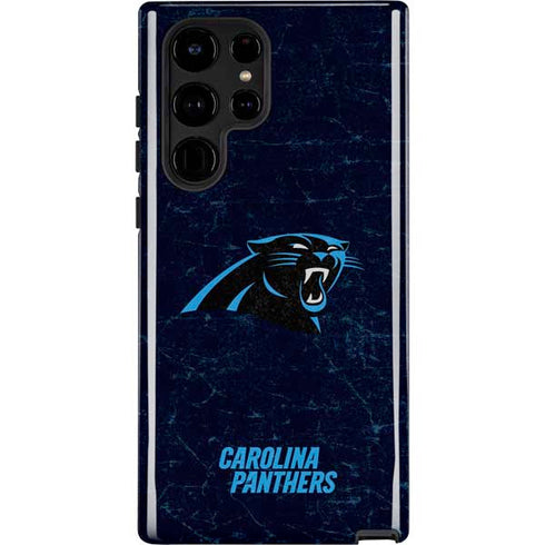 NFL Carolina Panthers Distressed Galaxy S22 Ultra Pro Case