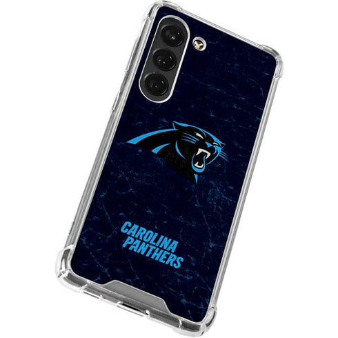 NFL Carolina Panthers Distressed Galaxy S23 Clear Case