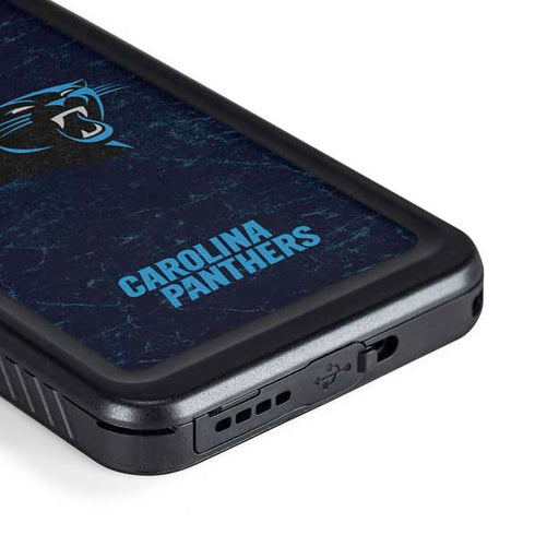 NFL Carolina Panthers Distressed Galaxy S23 Plus Waterproof Case