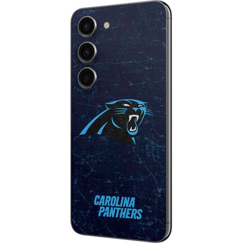 NFL Carolina Panthers Distressed Galaxy S23 Skin
