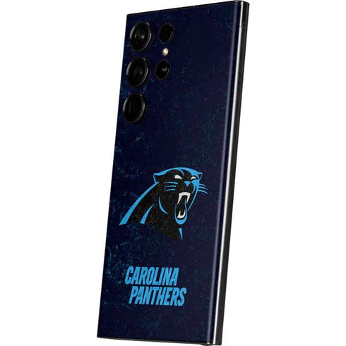 NFL Carolina Panthers Distressed Galaxy S23 Ultra Skin