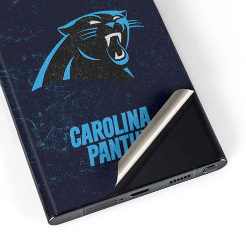 NFL Carolina Panthers Distressed Galaxy S23 Ultra Skin