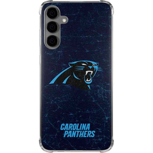 NFL Carolina Panthers Distressed Galaxy S24 Plus Clear Case