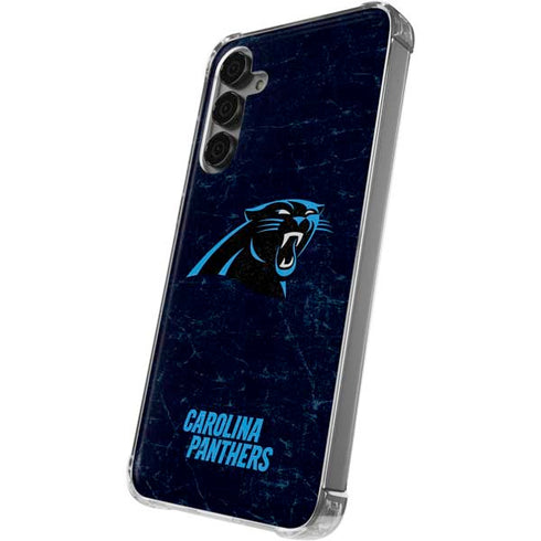 NFL Carolina Panthers Distressed Galaxy S24 Plus Clear Case