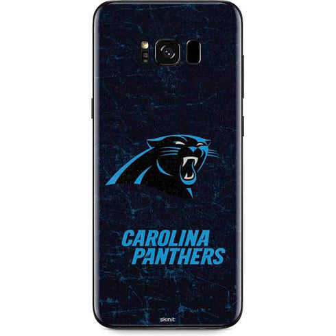 NFL Carolina Panthers Distressed Galaxy S8 Skin