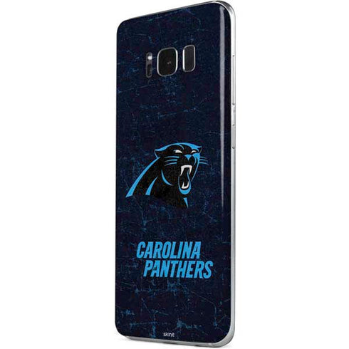 NFL Carolina Panthers Distressed Galaxy S8 Skin