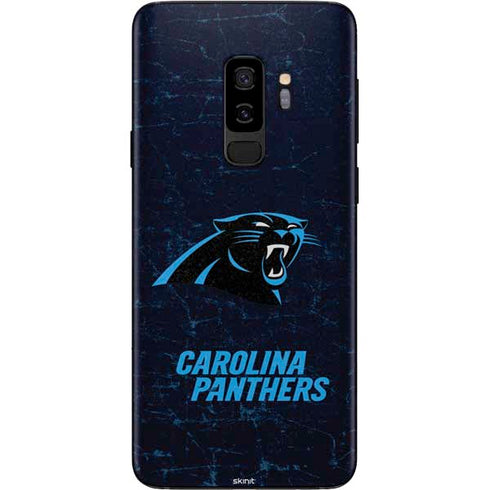 NFL Carolina Panthers Distressed Galaxy S9 Plus Skin
