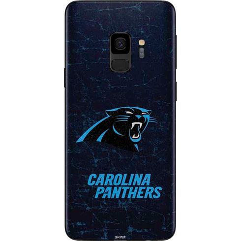 NFL Carolina Panthers Distressed Galaxy S9 Skin