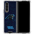 NFL Carolina Panthers Distressed Galaxy Z Fold4 5G Clear Case