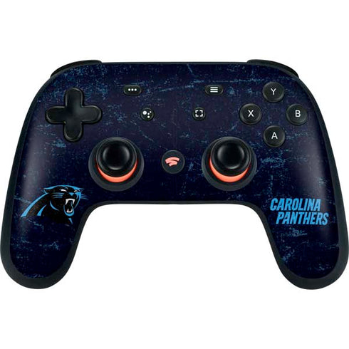 NFL Carolina Panthers Distressed Google Stadia Controller Skin