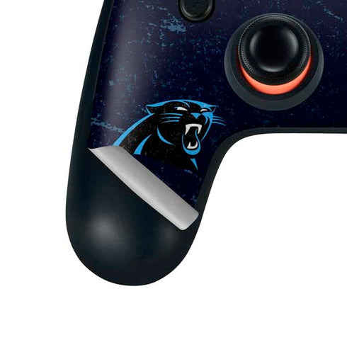 NFL Carolina Panthers Distressed Google Stadia Controller Skin