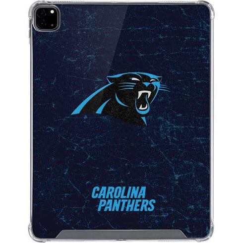 NFL Carolina Panthers Distressed iPad Pro 12.9in (2020) Clear Case