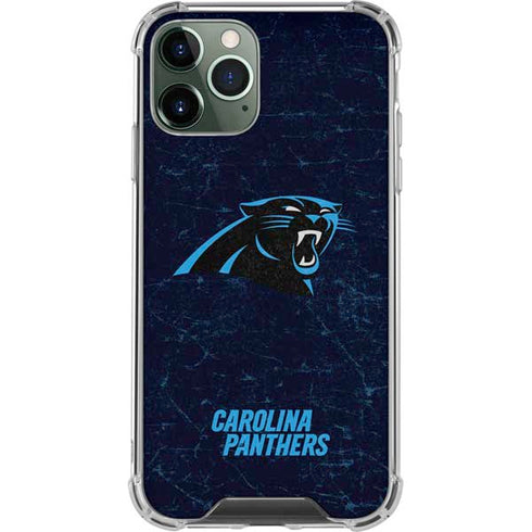 NFL Carolina Panthers Distressed iPhone 11 Pro Max Clear Case