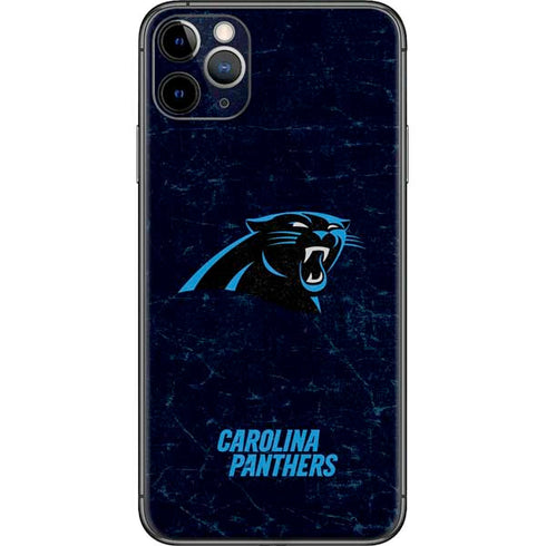 NFL Carolina Panthers Distressed iPhone 11 Pro Max Skin