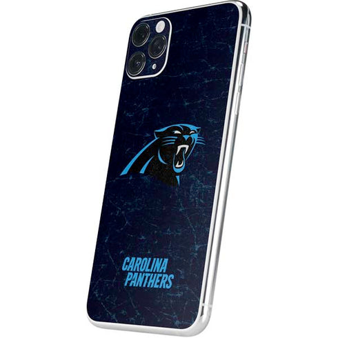 NFL Carolina Panthers Distressed iPhone 11 Pro Max Skin