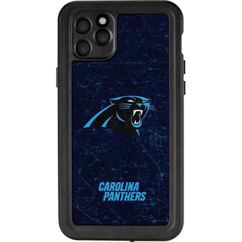 NFL Carolina Panthers Distressed iPhone 11 Pro Max Waterproof Case