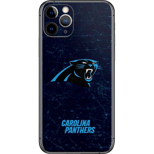 NFL Carolina Panthers Distressed iPhone 11 Pro Skin