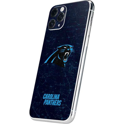 NFL Carolina Panthers Distressed iPhone 11 Pro Skin