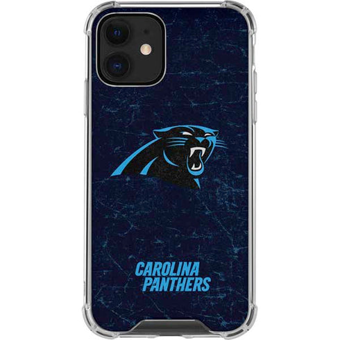 NFL Carolina Panthers Distressed iPhone 12 Mini Clear Case