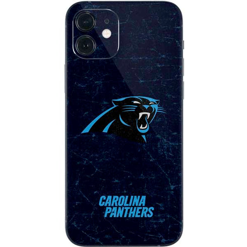 NFL Carolina Panthers Distressed iPhone 12 Mini Skin