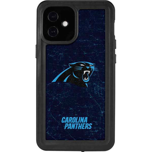 NFL Carolina Panthers Distressed iPhone 12 Mini Waterproof Case
