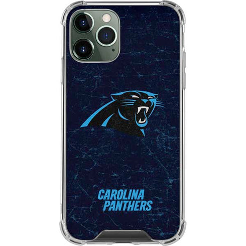 NFL Carolina Panthers Distressed iPhone 12 Pro Clear Case