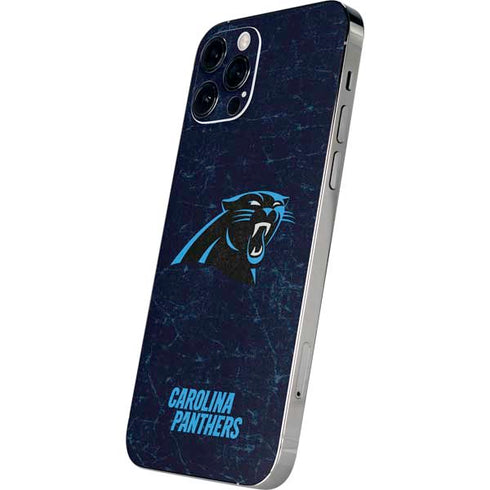 NFL Carolina Panthers Distressed iPhone 12 Pro Max Skin