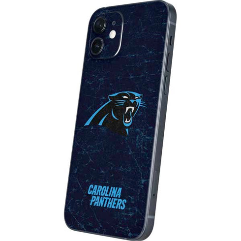NFL Carolina Panthers Distressed iPhone 12 Skin