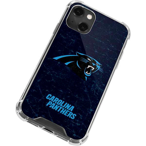 NFL Carolina Panthers Distressed iPhone 13 Mini Clear Case