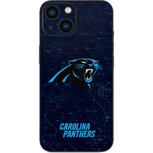 NFL Carolina Panthers Distressed iPhone 13 Mini Skin