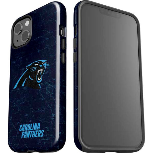 NFL Carolina Panthers Distressed iPhone 15 Plus Impact Case