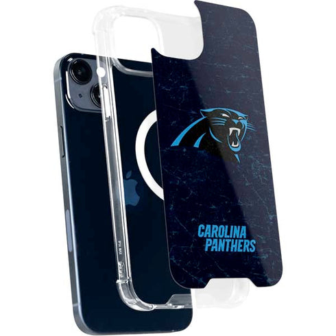 NFL Carolina Panthers Distressed iPhone 15 Plus MagSafe Case