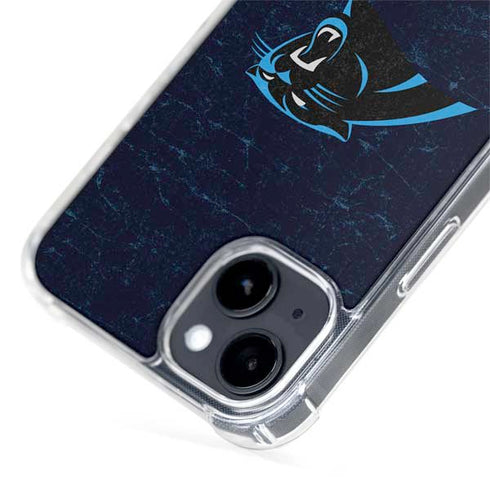 NFL Carolina Panthers Distressed iPhone 15 Plus MagSafe Case