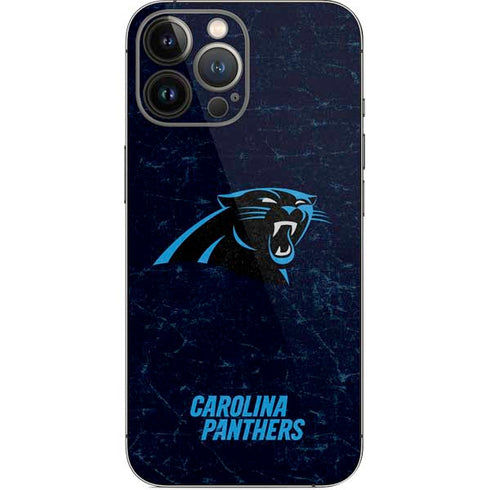 NFL Carolina Panthers Distressed iPhone 14 Pro Max Skin