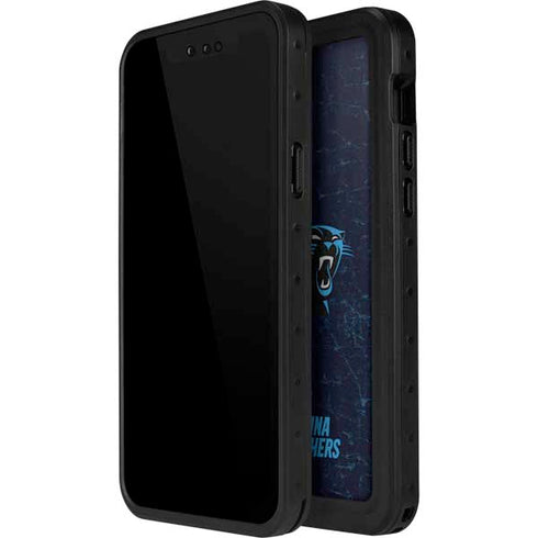 NFL Carolina Panthers Distressed iPhone 14 Pro Max Waterproof Case