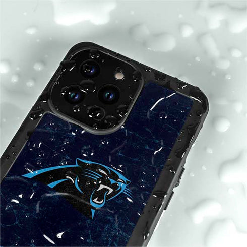 NFL Carolina Panthers Distressed iPhone 14 Pro Max Waterproof Case