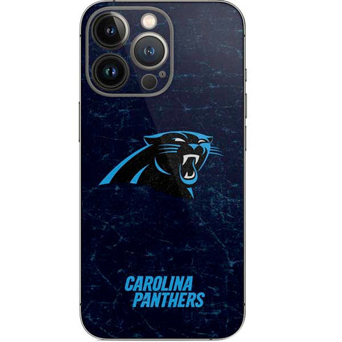 NFL Carolina Panthers Distressed iPhone 14 Pro Skin