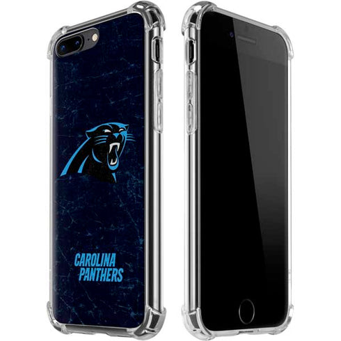 NFL Carolina Panthers Distressed iPhone 7/8 Plus Clear Case