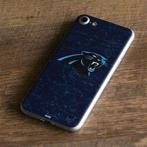 NFL Carolina Panthers Distressed iPhone 7 Skin