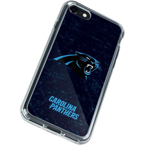 NFL Carolina Panthers Distressed iPhone SE (2nd & 3rd Gen) Clear Case