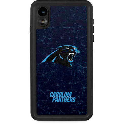 NFL Carolina Panthers Distressed iPhone XR Waterproof Case