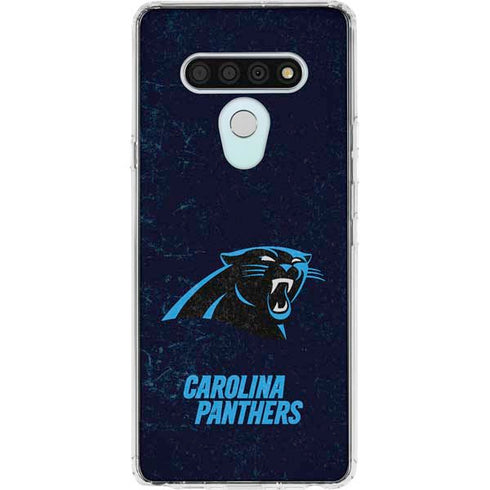 NFL Carolina Panthers Distressed LG Stylo 6 Clear Case